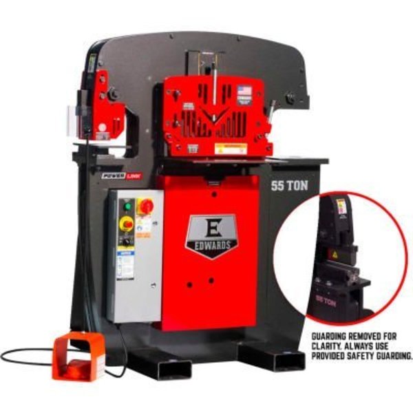 Edwards Mfg Co. Edwards 55 Ton Ironworker 3 Phase, 208 Volt, 10" Brake 55203022